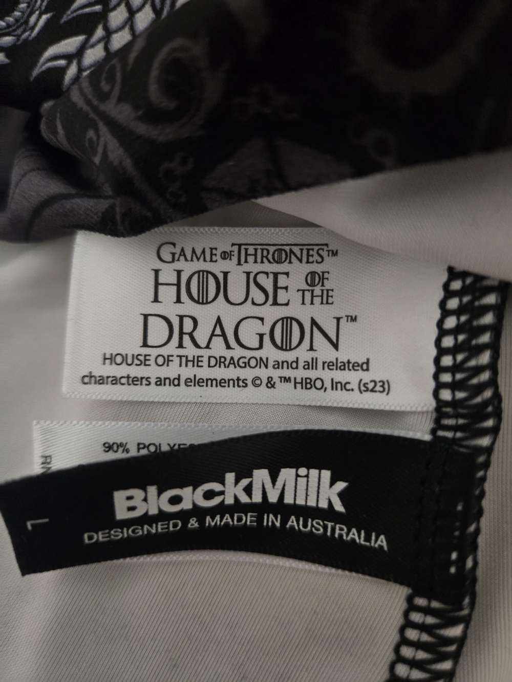 BlackMilk House of the Dragon Label Targaryen Warrior Velvet Bodysuit - Picture 2 of 2